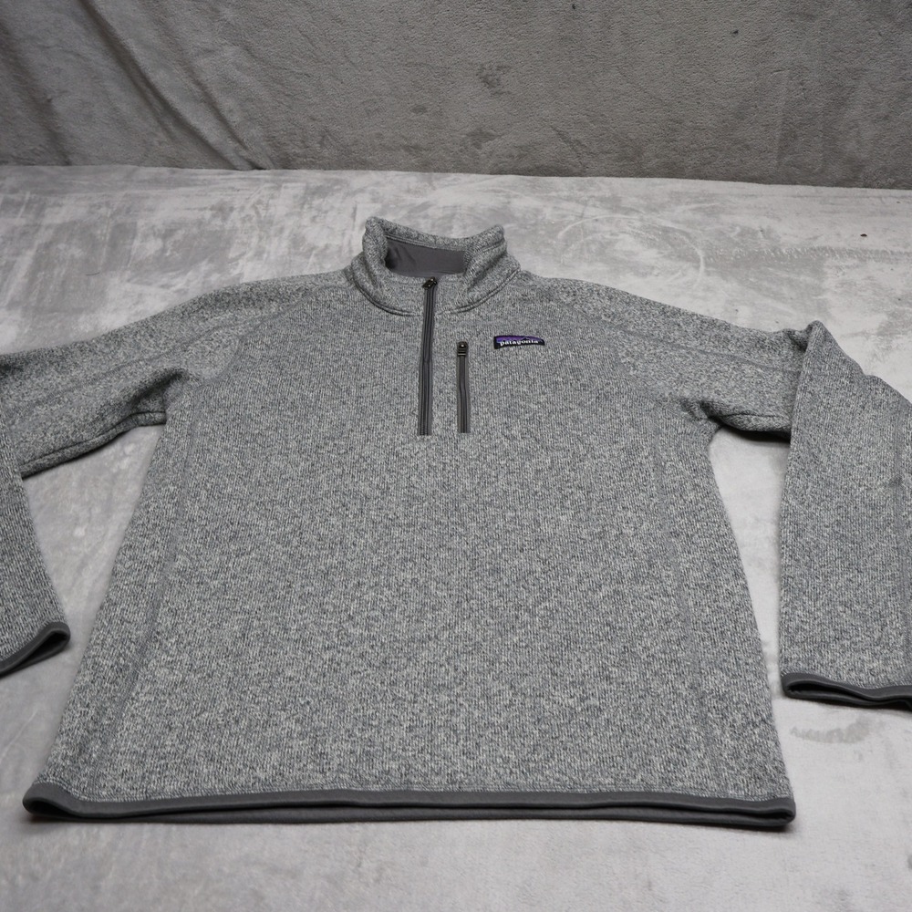 Patagonia Sweatshirt Mens Small Grey Better Sweater Fleece 1/4 Zip Pullover